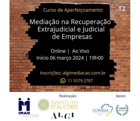 Curso de Aperfeiçoamento em Mediação na Recuperação Extrajudicial e Judicial de Empresas T2_00