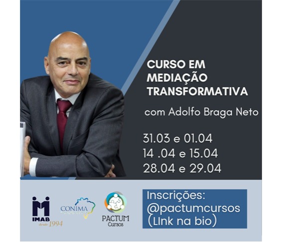 CURSO EM MEDIAÇÃO TRANSFORMATIVA - Inscrições antecipadas até dia 24 de fevereiro (15% de desconto)_00