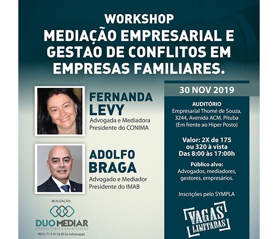 WORKSHOP   MEDIAÇÃO EMPRESARIAL E GESTÃO DE CONFLITOS EM EMPRESAS FAMILIARES_00